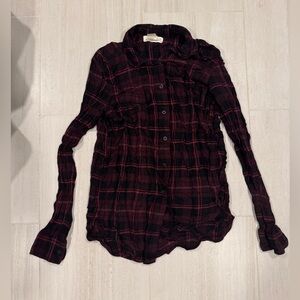 H&M Plaid Button-Up Women's Top size 2